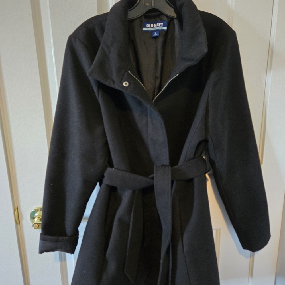 Old Navy Women's Black Wool Coat